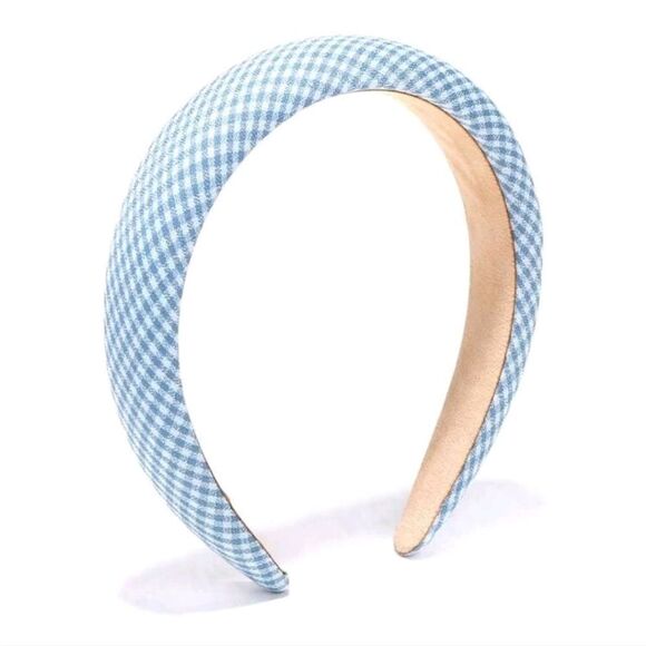Blue Gingham Headband - Picture 5 of 5